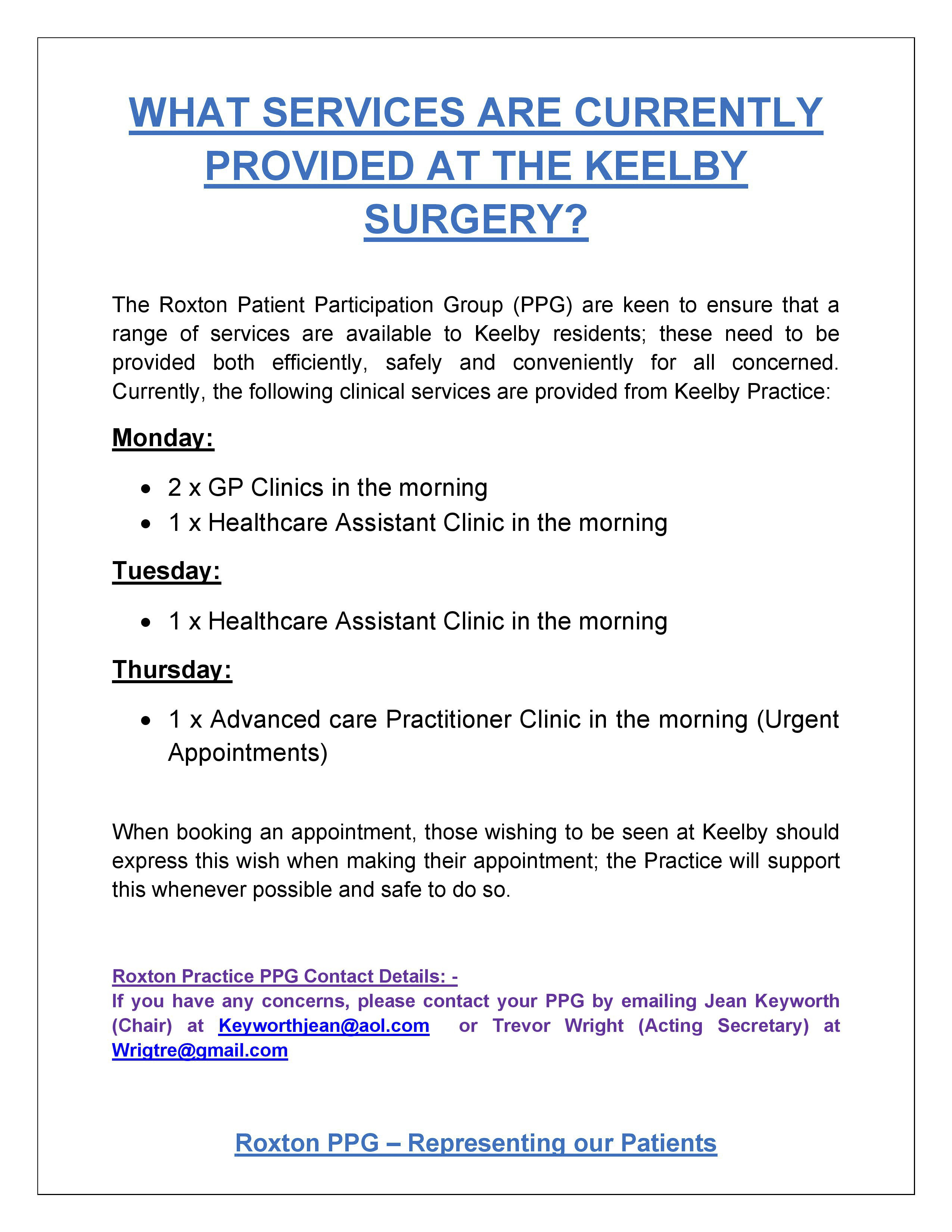 Ppg current services